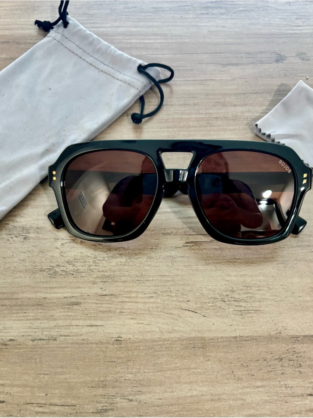 Women’s Sojos Polarized Black Frame Sunglasses with Brown Lenses - Picture 14 of 14